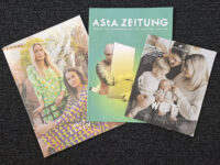 Zeitungsdruck mit Anschnitt