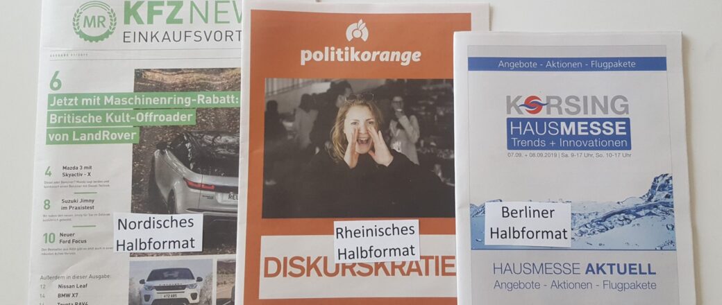 Welches Zeitungsformat ist das richtige?