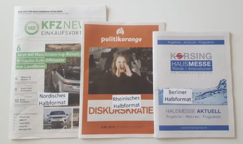 Welches Zeitungsformat ist das richtige?