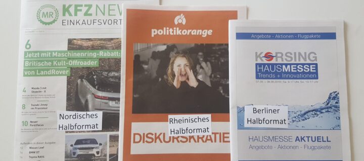 Welches Zeitungsformat ist das richtige?