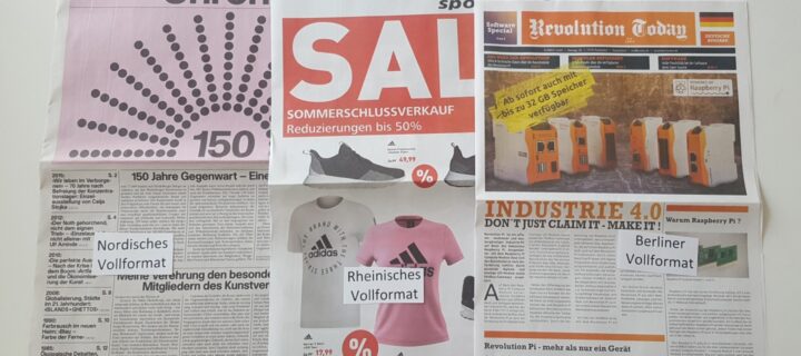 Zeitungsformate im Überblick